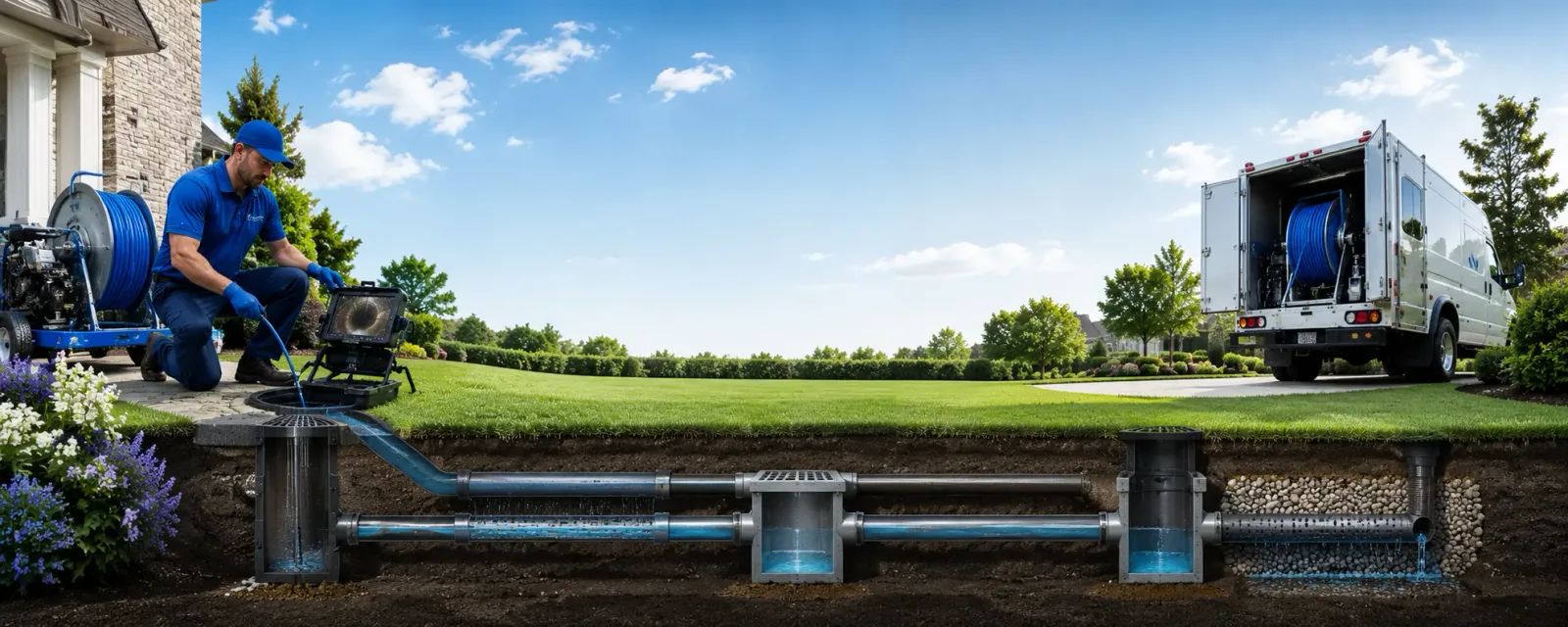 Outdoor drain cleaning information for Peck, MI